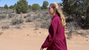 Hot FLDS Women Takes Dress Off & Masturbates In Public | Hot Babe In Prairie Dress