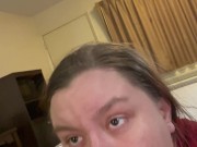 Tried to swallow his cock whole.. threw it up instead