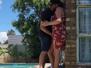 Almost fucked my best friends wife poolside outdoor 1/16
