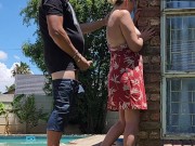Almost fucked my best friends wife poolside outdoor 13/16