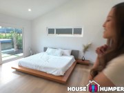 Househumpers Hot Asian Wife and Real Estate Agent Have Threesome with Husband in Bedroom 2/16