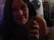 Daughter Seduces Step Dad After Family Christmas Gathering. Blowjob And Creampie Gift Exchange. 5/16