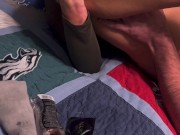 Neighbor cums on wife’s hairy pussy 9/16