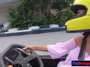 Real amateur Asian teen amateur GF from Thailand go karting and sex 4/16