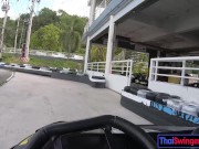 Real amateur Asian teen amateur GF from Thailand go karting and sex 6/16