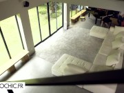 Hard orgy and DP with a brunette and a blonde 2/16