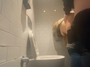 CHUBBY SHY GIRL FUCKED BY GF IN PUBLIC TOILET 14/16