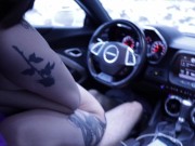 Sex in the car in the winter, warming up with pussy fucking 7/16