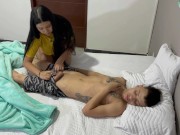 mi timida hermanastra es virgen y me pide que la folle por primera vez y me le corra en su culo. 1/16