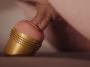 Swedish guy gently fucks his fleshlight 9/16