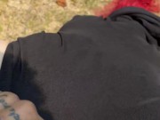 THICK RED HEAD GETS FUCKED OUTSIDE 💦😩😍