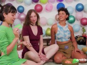 Ersties - Hot Lesbians Play a Sexy Game With Fetishes 3/16