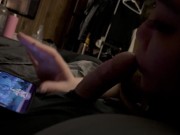 Free Use GF Sucks Me While Playing Phone Game 10/16