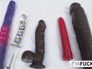 Payton helps Leya DP her pussy 1/16