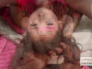 Tiny Asian babe Kalani Luana takes a big cock deep into her fuck holes 12/16