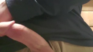 playing with my cock in your face at work