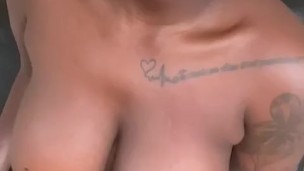 Incredible!Ebony Slut COWGIRL Riding BBC Hard BOUNCING HER BIG NATURAL TITS!