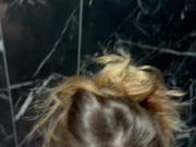 he comes to give me a facial cumshot in the hotel shower