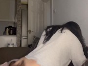 Stepdad and stepdaughter fun before mum comes home