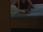 Young stepmom Polly Dollie seduced her stepson with her pink pussy 10/16