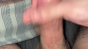 Jerking off my hard 6 inch dick