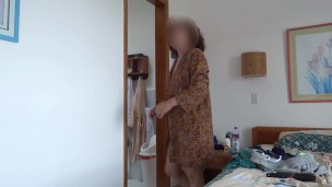 On the beach, stepmom shows off and loves making cocks hard