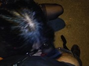 PIG SLUT big tits stepmom on leash sucking fat cock in public 15/16