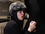 Luxurious Latina Mistress Milks BWC in her kitchen - seductive dirty talking handjob w/ big cumshot 9/16