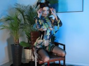 Chun Li from Street Fighter with her perfect natural body masturbates to get a wild orgasm 1/16