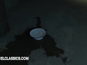 Two busty lesbians share a big dildo 1/16