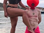 Matriarch Ezada Sinn - ruined orgasms for My human object on the beach (preview) 11/16