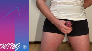 Huge hands free postate orgasm cumshot in underwear