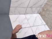 Natal da loira foi de limpeza e levando pau enquanto trabalhava - Aline Novak 6/16