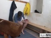 Euro MILF gets cum on her natural tits 2/16