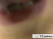 Gorgeous and Busty Brunette Filming Her Self 13/16