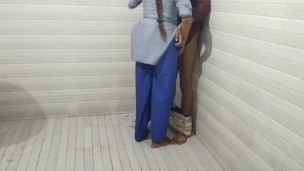 teacher and student fucking in college's bathroom