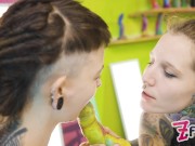 Tattooed teen gets fuck by ALT pornstar with crazy strap on toy 8/16