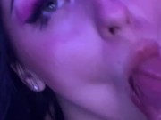 Girl with no gag reflex sloppy BJ 8/16