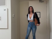 Big titty coworker says NO to CONDOM during business trip hookup 1/16