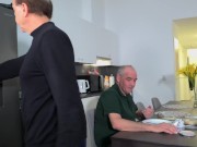 Sweet Wet Pussy Hardcore DPBy Two Grandpa Cocks she loves to swallow too 1/16