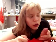 Teen babe displays her amazing dick sucking skills 11/16