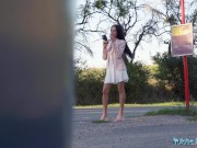 Public Agent Big cock for skinny Russian after public pickup at bus stop 1/16