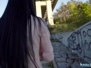 Public Agent Big cock for skinny Russian after public pickup at bus stop 7/16