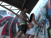 Fitness hot sexy couple having sex in outdoor POV big ass fucked 14/16