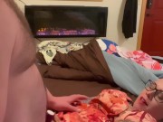 BBW stepmom milf fucked doggy and missionary cum shot side pov 16/16
