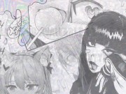 in sexy tights and a leather miniskirt sucks dick and gets cum on her feet 14/16