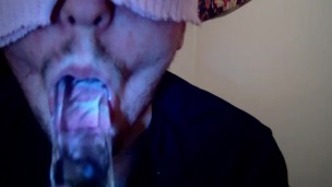 Masked Man Has Fun With 8 Inch Dildo
