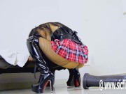 Slamming her loose pussy on a colossal BBC dildo 15/16