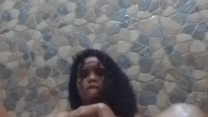 Playing alone in the shower