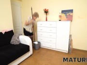 MATURE4K. Man allows the mature maid to tempt him into hot farewell sex 4/16